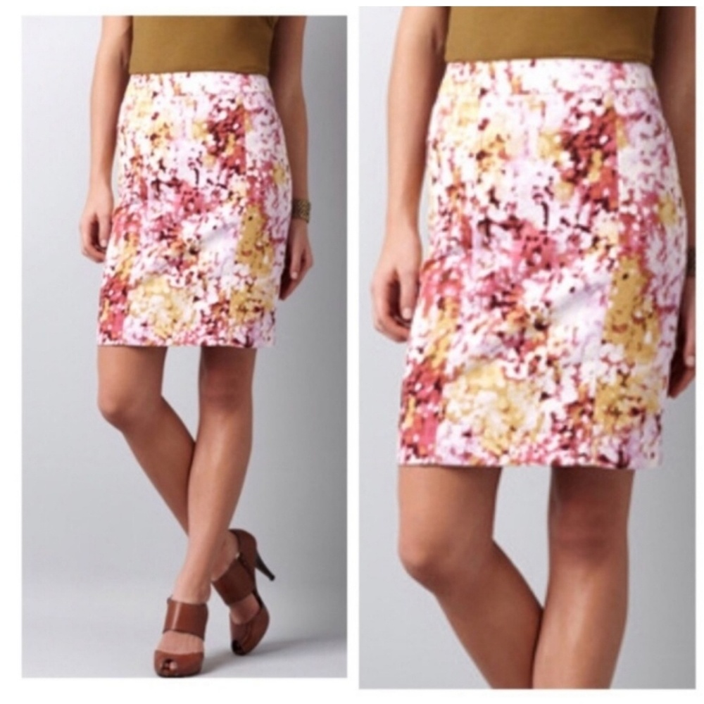 NWT Ann Taylor Loft watercolor skirt